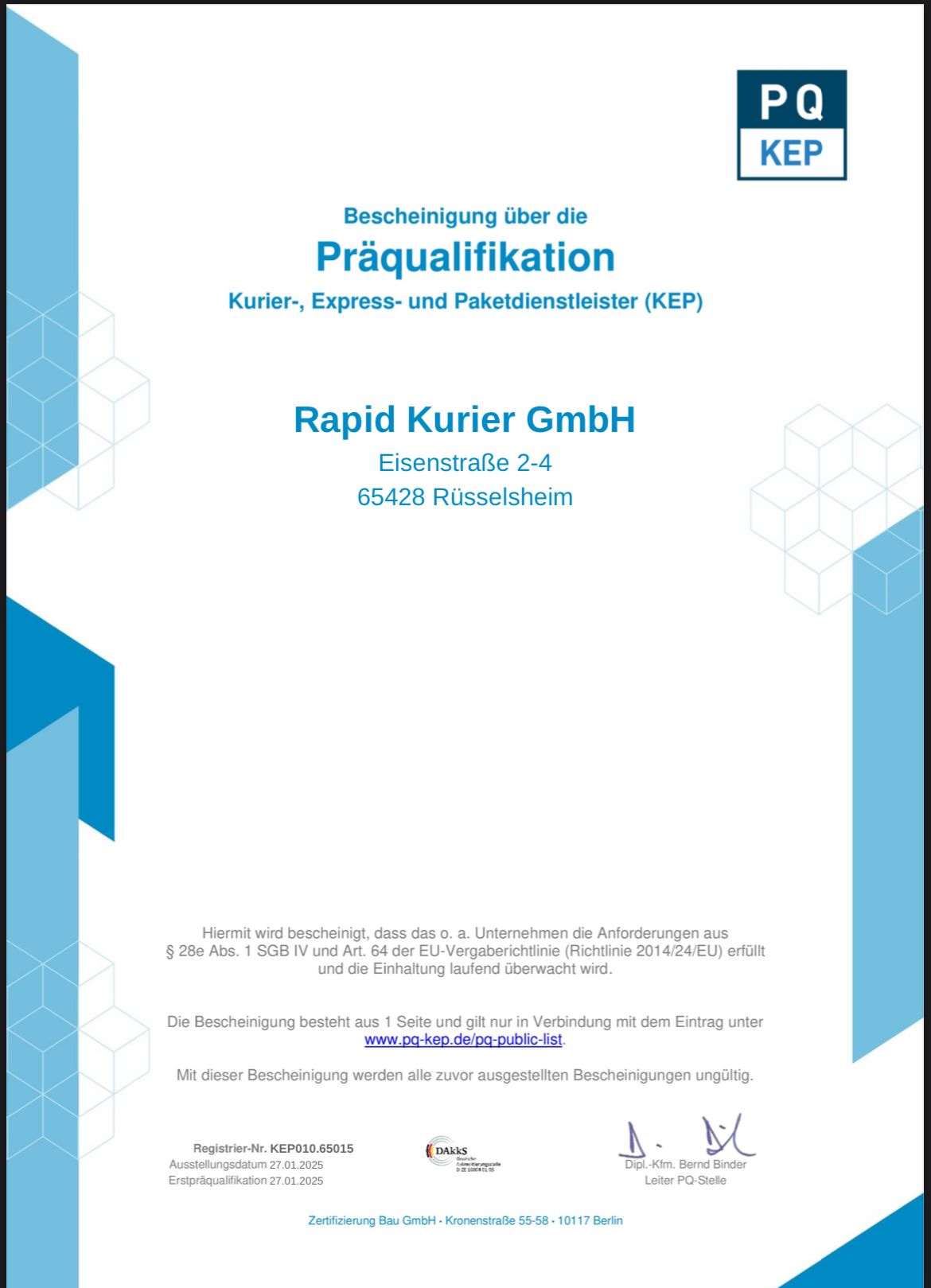 Safety Training Certificate